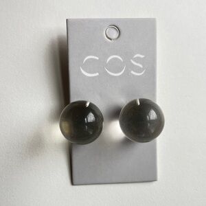 COS Clear Sphere Earrings